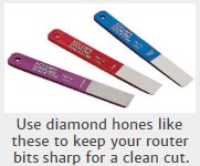 use diamond hones to sharpen